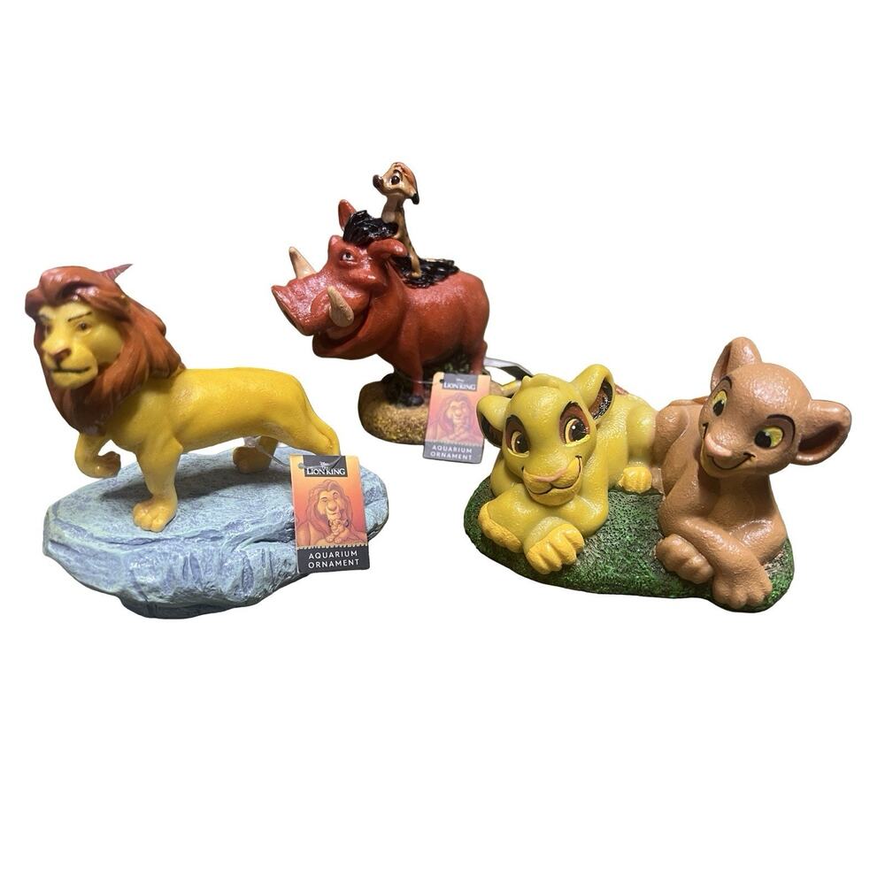 NWT Disney Lion King Lot of 3 Aquarium Ornament Fish Tank Decor (b)